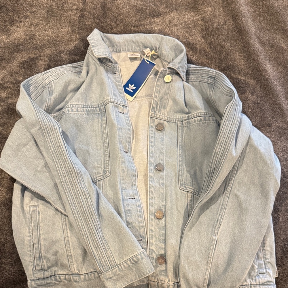 Adidas Women's Sky Blue Jean Jacket